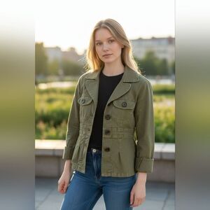 Women's Green Jeans Jacket